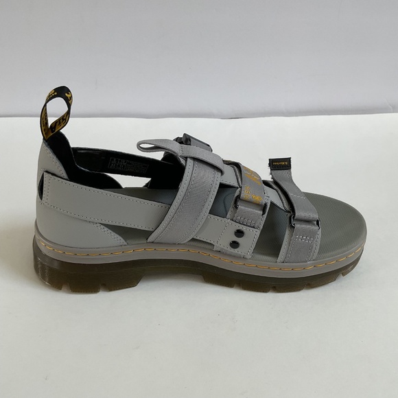 Dr. Martens Pearson Sandals Mens Sz 10 Mid Grey Element & Webbing - Picture 3 of 13